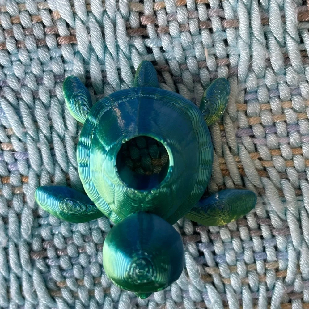 Sea turtle straw topper